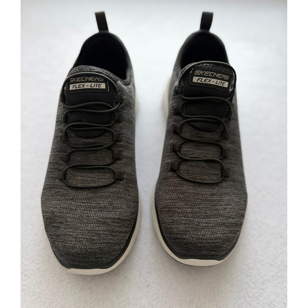 Skechers Flex-Lite Wide Fit Mens 10.5 Charcoal Preowned No box